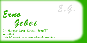 erno gebei business card